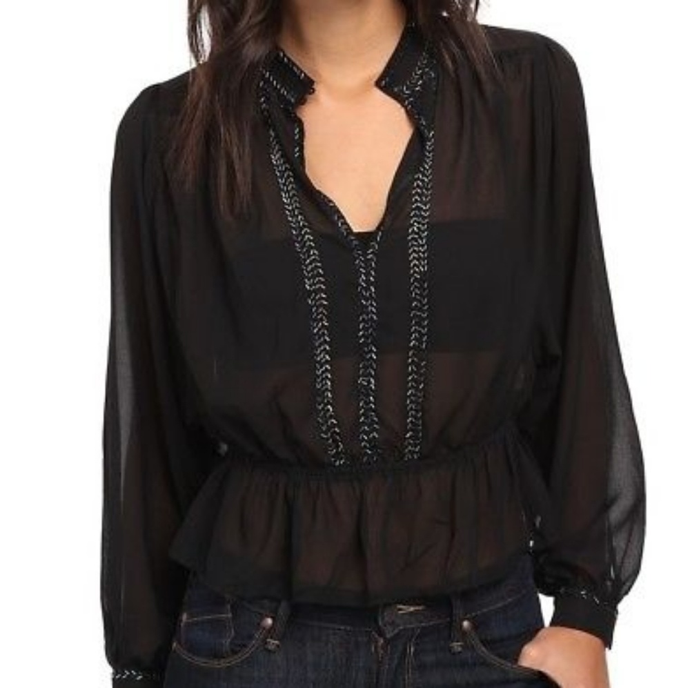 ⭐⭐NEW ARRIVAL⭐⭐Free People Black Embellished Top